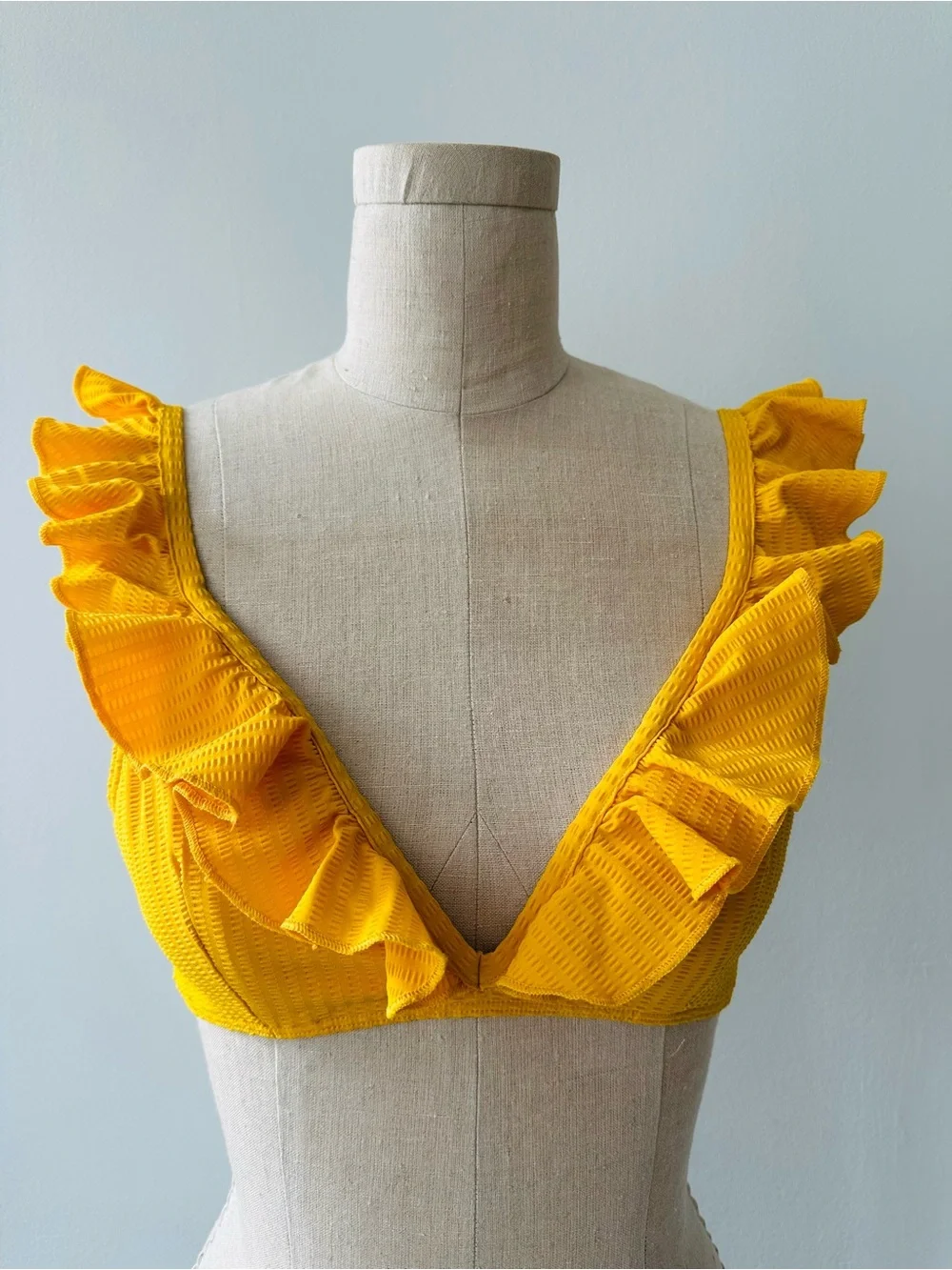 Sézane x Ysé Falbala Bikini Set in Yellow